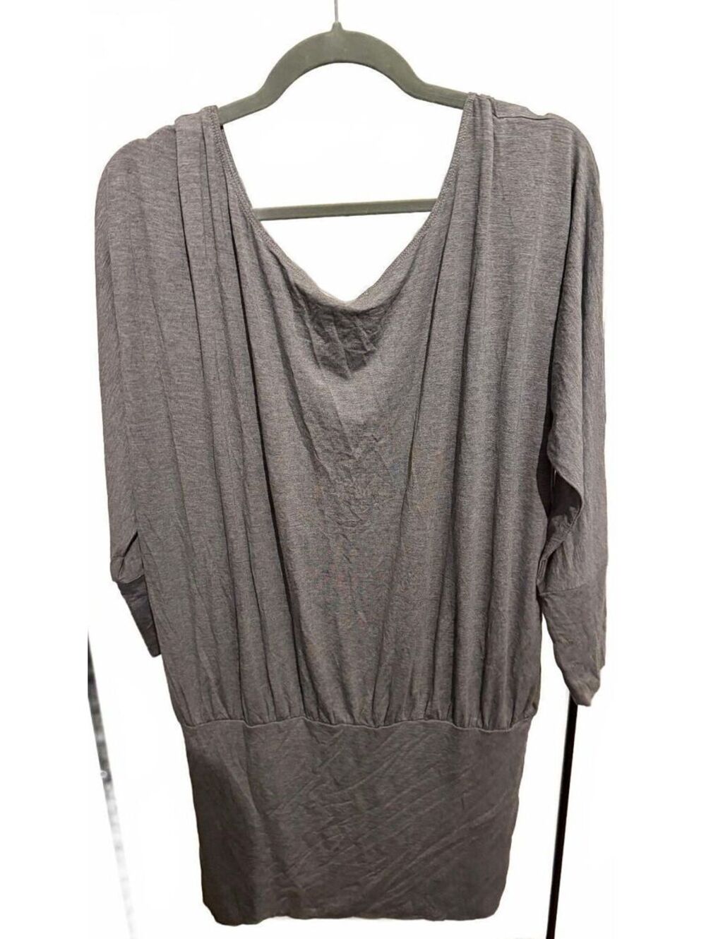 Niihai Grey Draped Mini Dress